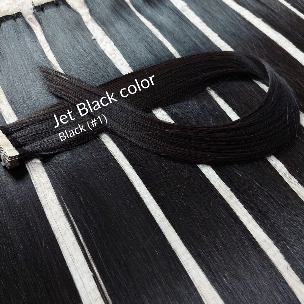 Black human hair color