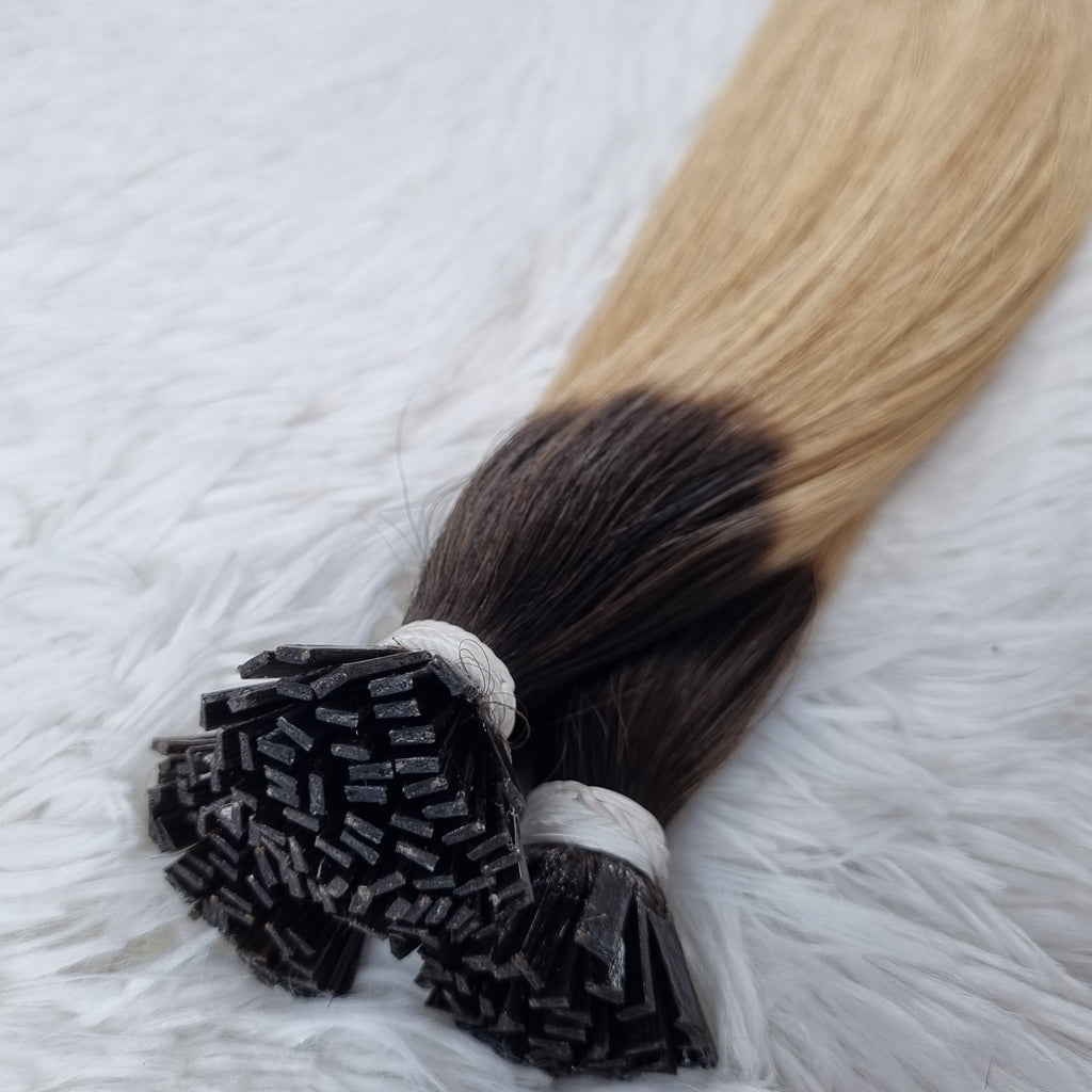 kertin tip hair extension flat tip ombre color