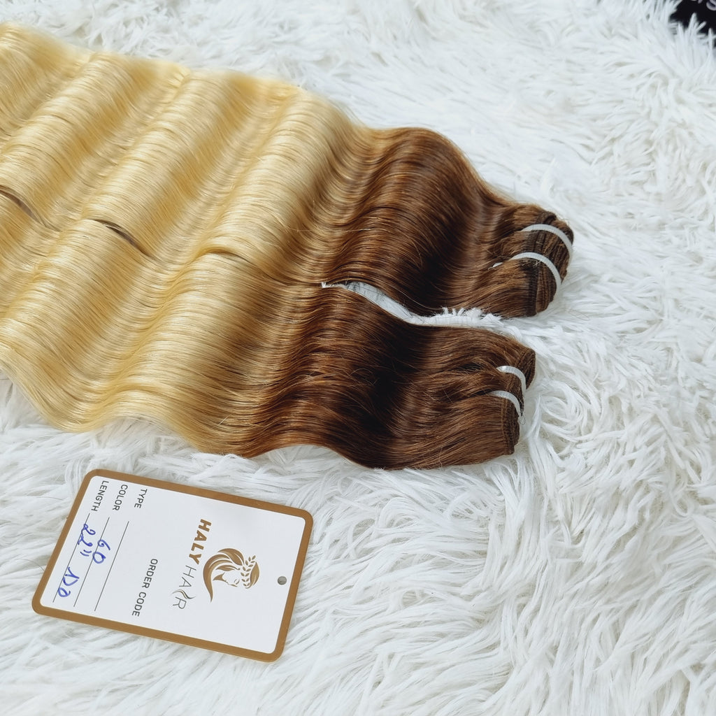 Weave hair extensions ombre color